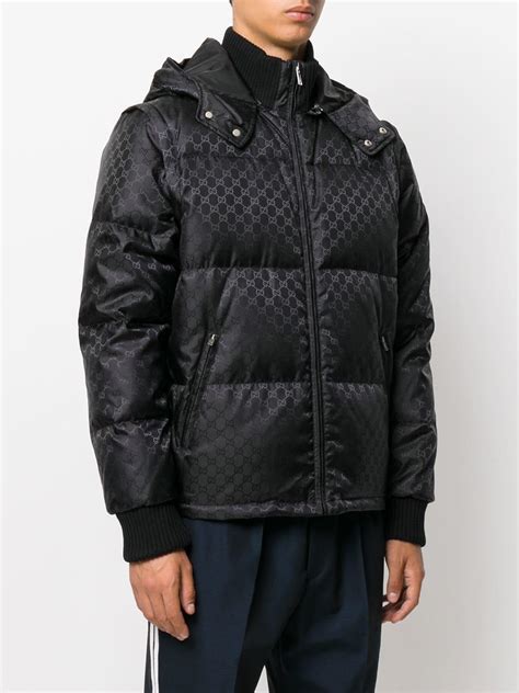 gucci gg jacquard padded jacket|gucci jacquard jacket slim large.